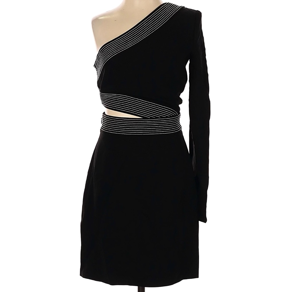 Givenchy Black And White One-Shoulder Dress